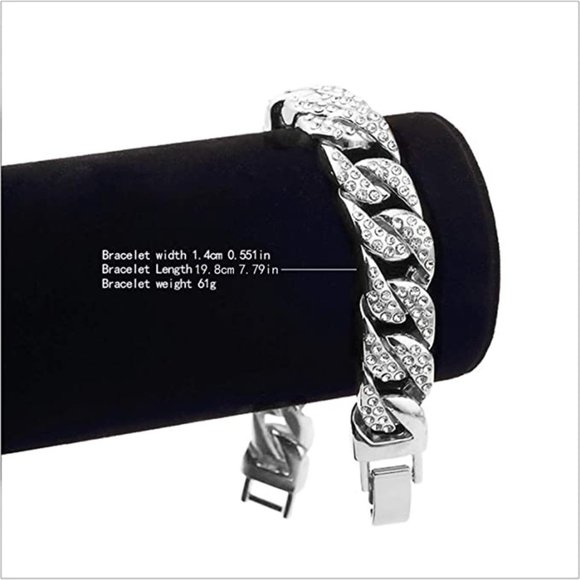 18k Gold Iced Out Bracelet - Picture 2 of 5